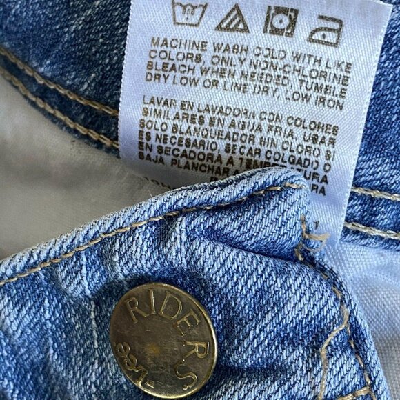 Riders Denim High-Waist Mom Jeans Women sz 18 P 36x29 Light Wash Cotton Vtg 80s - Picture 11 of 12